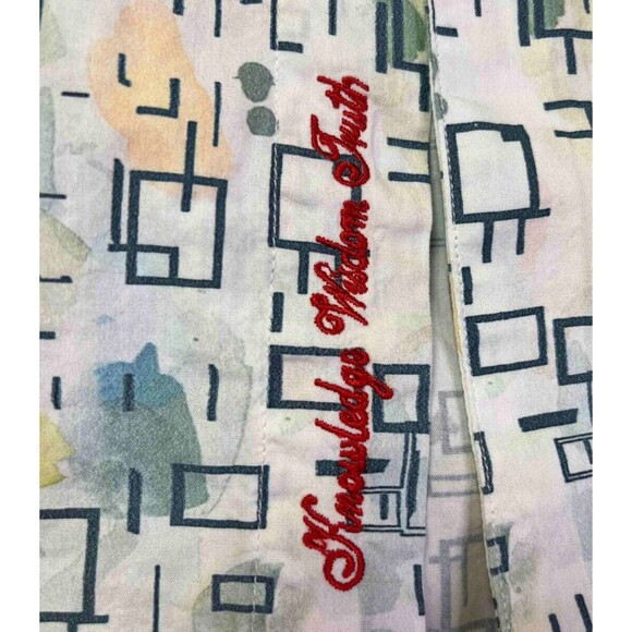 Robert Graham Long Sleeve Shirt Mens L Button Front Flip Cuff Abstract Colorful - Picture 6 of 9